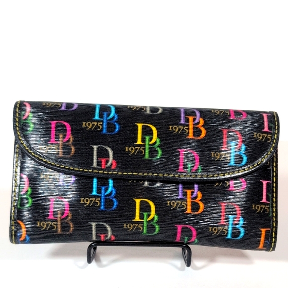 Dooney & Bourke Handbags - Dooney & Bourke DB75 Multi Rainbow Zipper Continental Clutch/Wallet